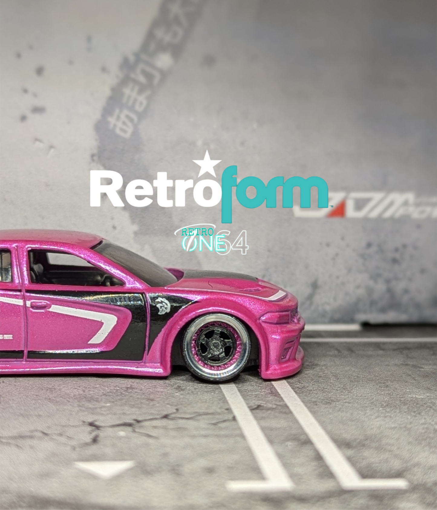 AERO Wheels: Magenta&Black