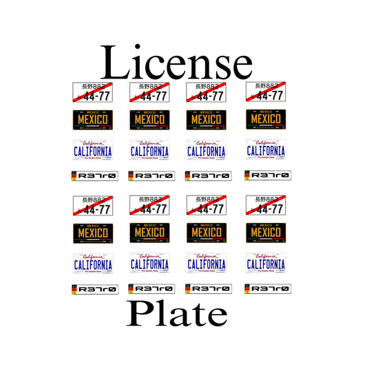 License plate decals